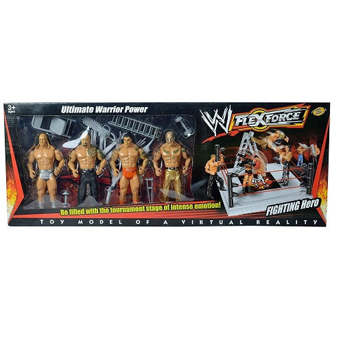 WWE Wrestling Stage Fighting Ring With 4 Action Figures