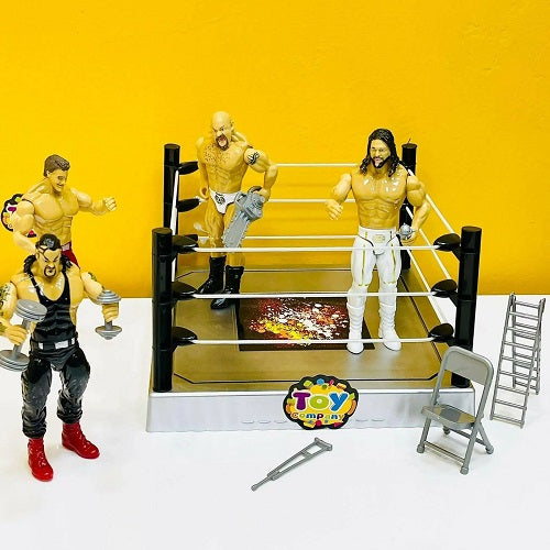 WWE Wrestling Stage Fighting Ring With 4 Action Figures