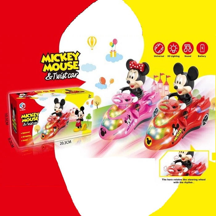 Musical Mickey Mouse Twist Car With Flashing Lights