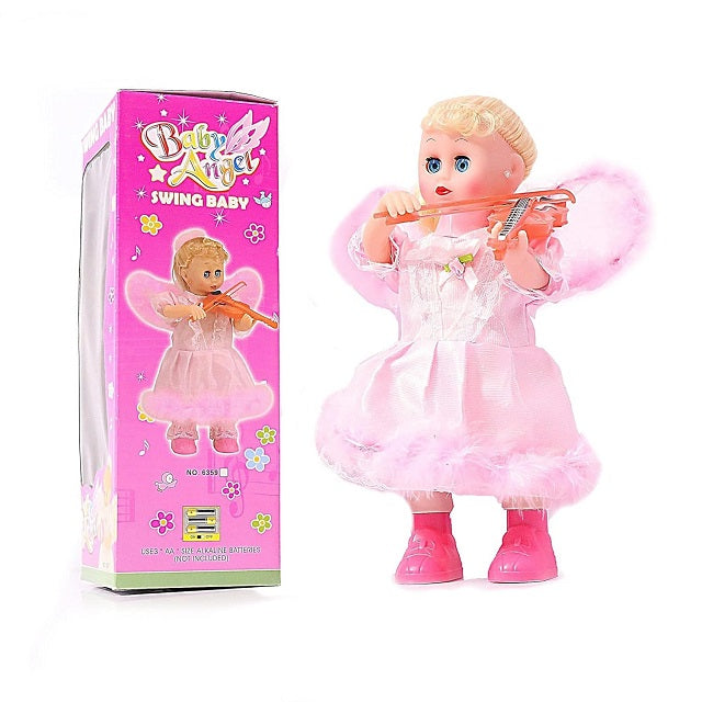 Musical Baby Angel Swing Doll With Lights & Wings