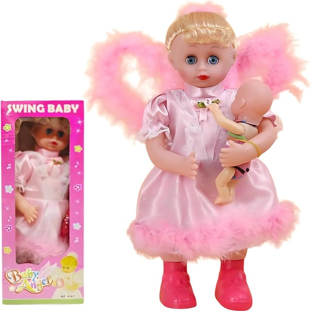 Musical Baby Angel Swing Doll With Lights & Wings