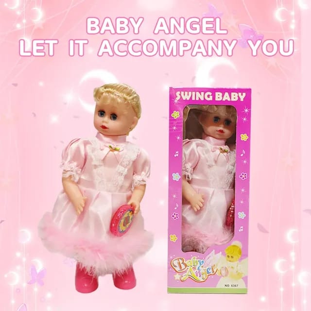 Musical Baby Angel Swing Doll With Lights & Wings