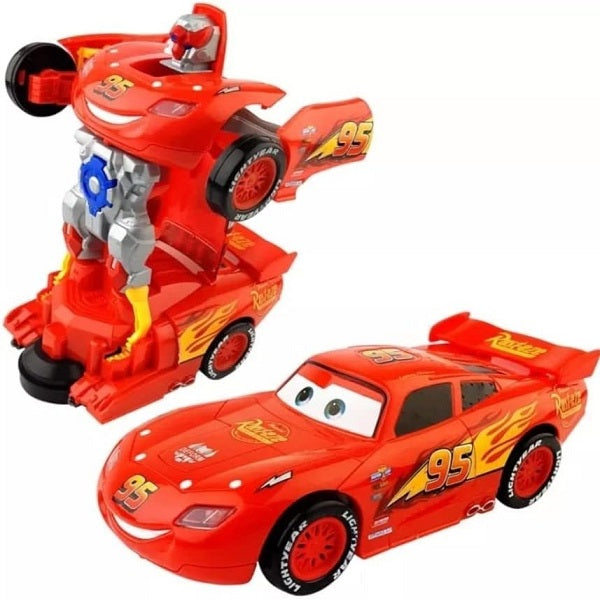 2 IN 1 Transformer McQueen Robot Car With Lights & Music