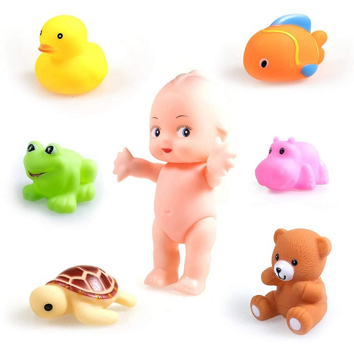 Multicolor Silicone Baby Rattle And Bath Toy