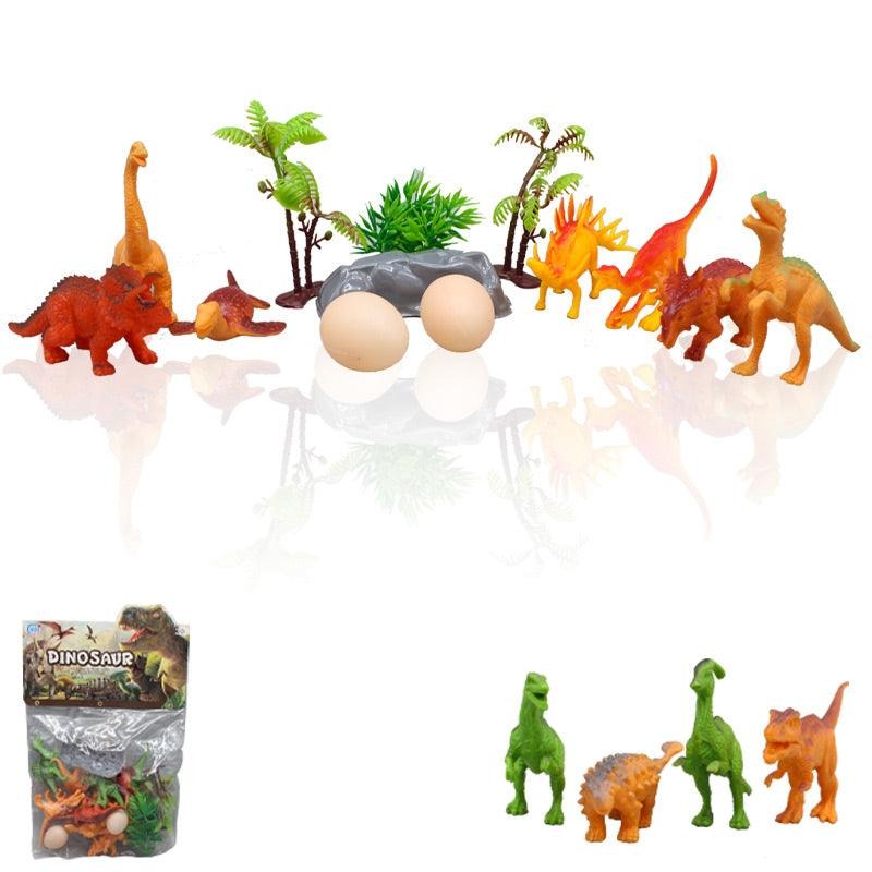 Dinosaur World Animals Set Of 11 Pcs With Tree & Eggs