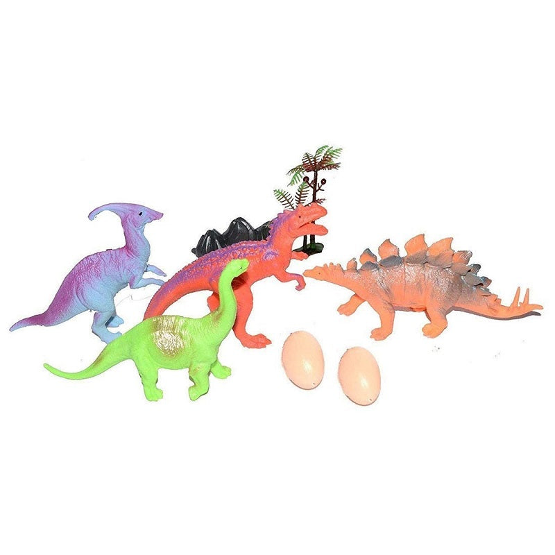 Dinosaur World Animals Set Of 11 Pcs With Tree & Eggs