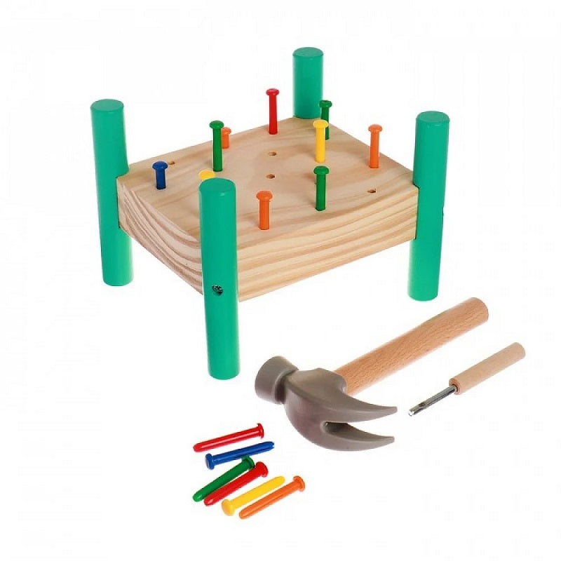Wooden Nailing Table Multi-functional Creative Educational Toy