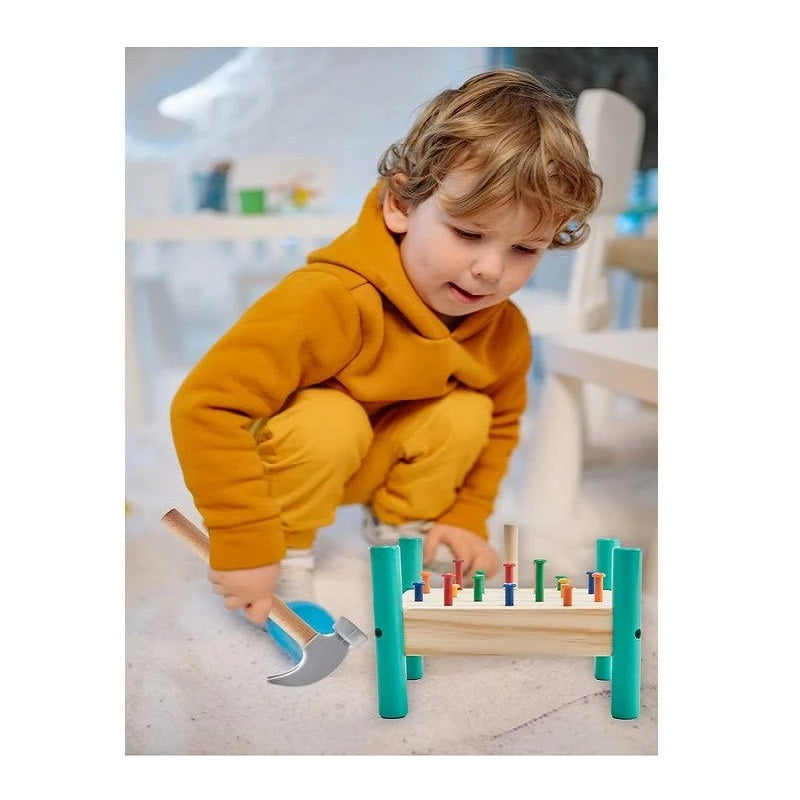 Wooden Nailing Table Multi-functional Creative Educational Toy