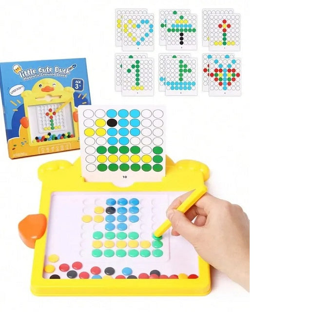 Cute Duck Theme Magnetic Drawing Multicolour Beans Board