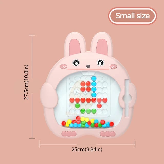 Cute Rabbit Theme Magnetic Drawing Multicolour Beans Board