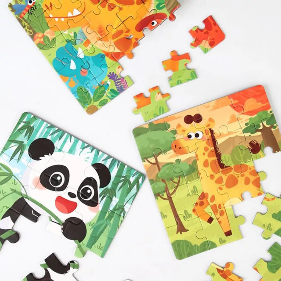 Wooden Magnetic Animal Pattern Jigsaw Puzzle Creative Book