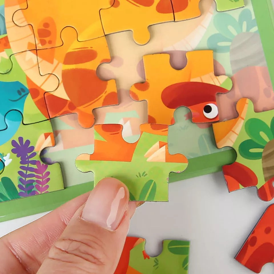 Wooden Magnetic Animal Pattern Jigsaw Puzzle Creative Book