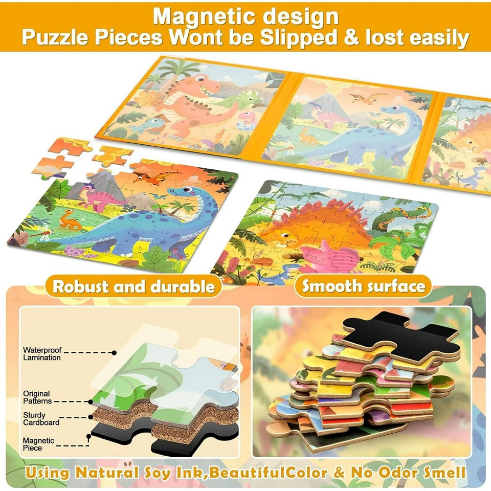 Wooden Magnetic Animal Pattern Jigsaw Puzzle Creative Book