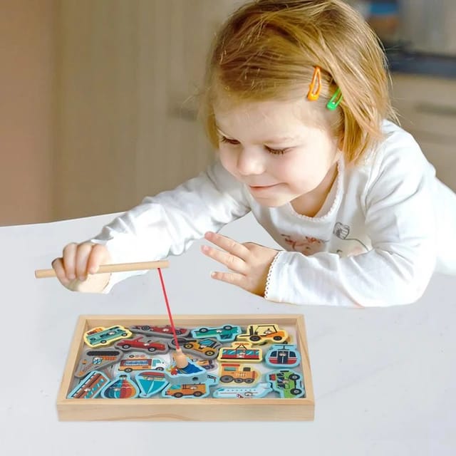 Wooden Vehicle Fishing & Threading Educational Activity – MGT Toys