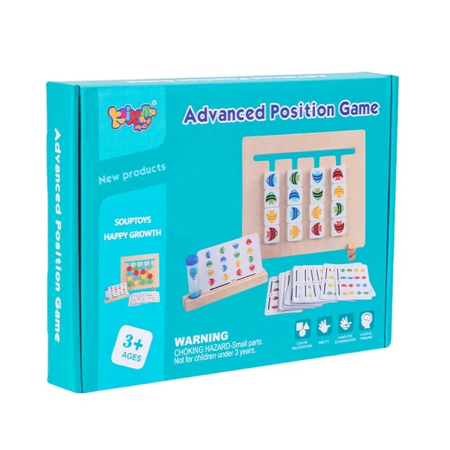 Wooden 4 Colors & Fishes Matching Logic Educational Game