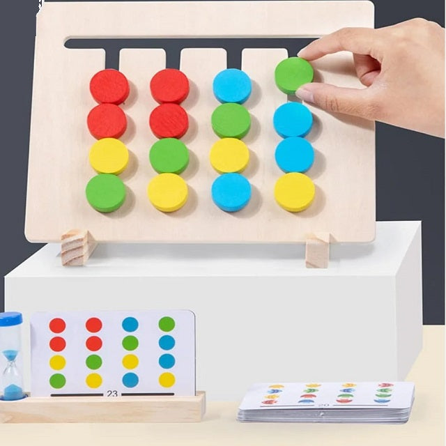 Wooden 4 Colors & Fishes Matching Logic Educational Game