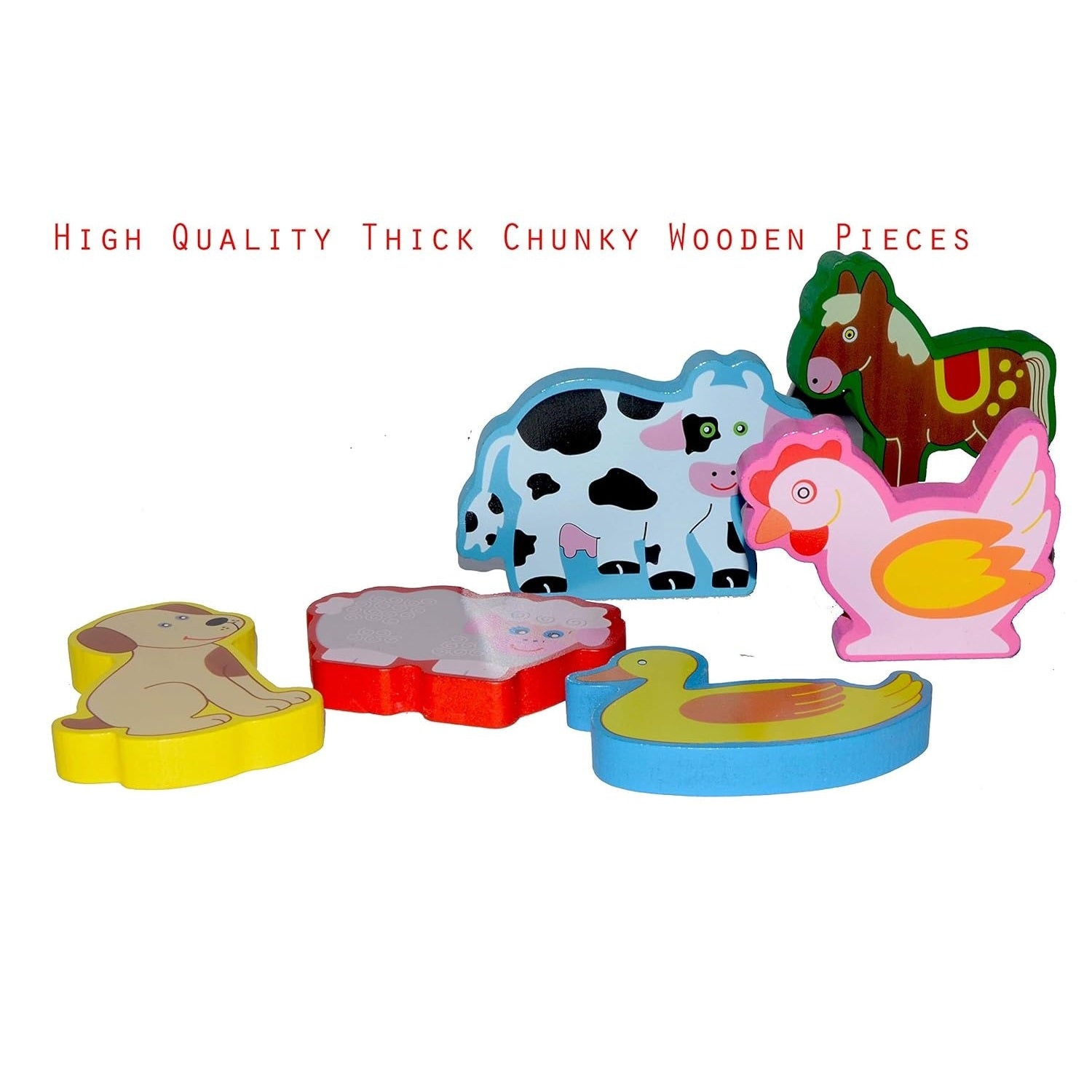 Wooden 3D Farm Animal Puzzle Sorting Educational Board