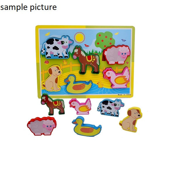 Wooden 3D Wild Animal Puzzle Sorting Educational Board