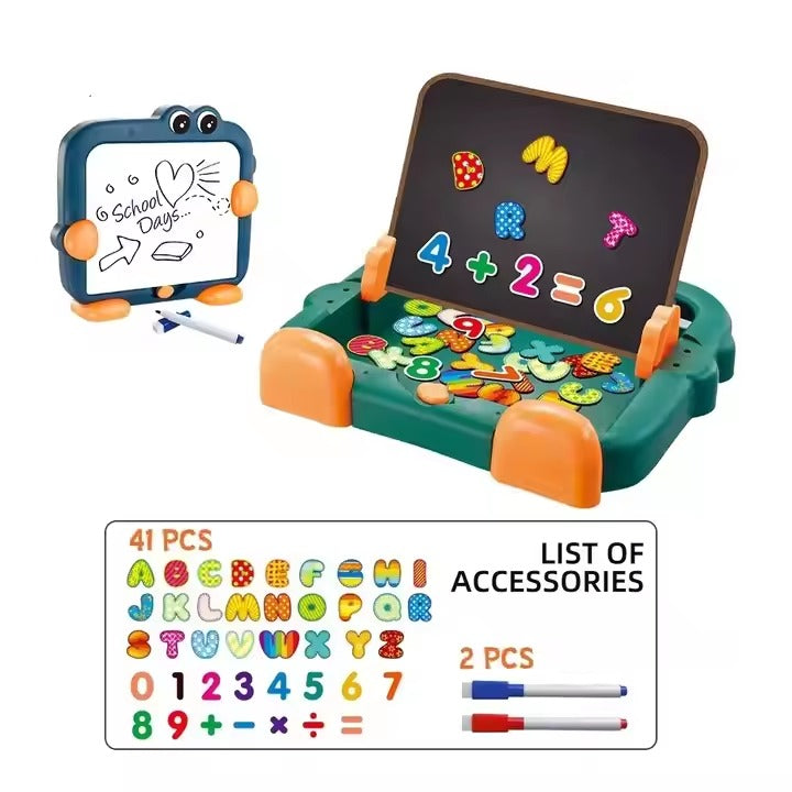 2 IN 1 Magnetic Puzzle & Writting Board Educational Toy