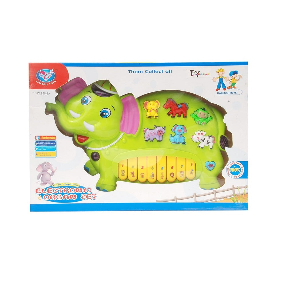 Musical Elephant Animal Theme Piano Educational Activity Toy