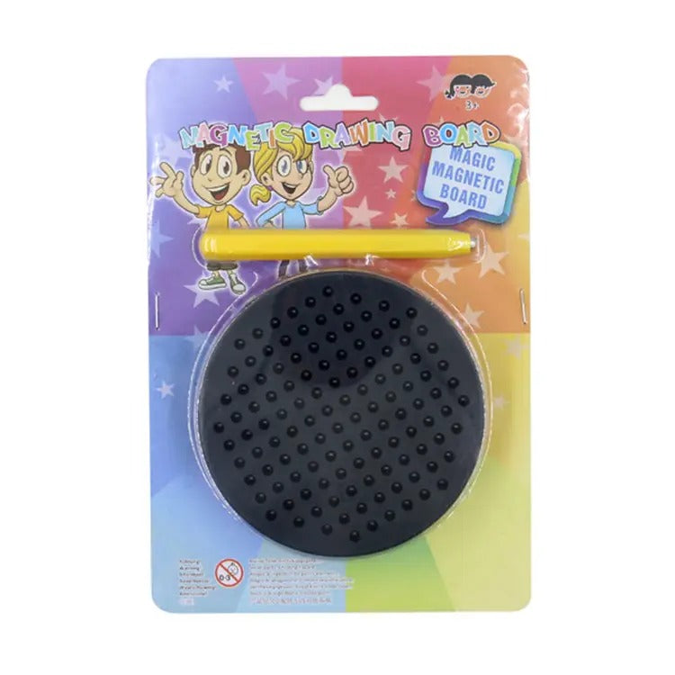 Mini Magnetic Round Bead Drawing Board With Pen