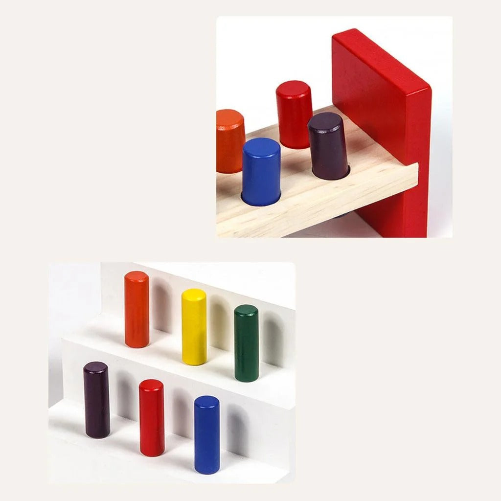 Wooden Strikes Intelligent Multicolor Hammer Piling Table