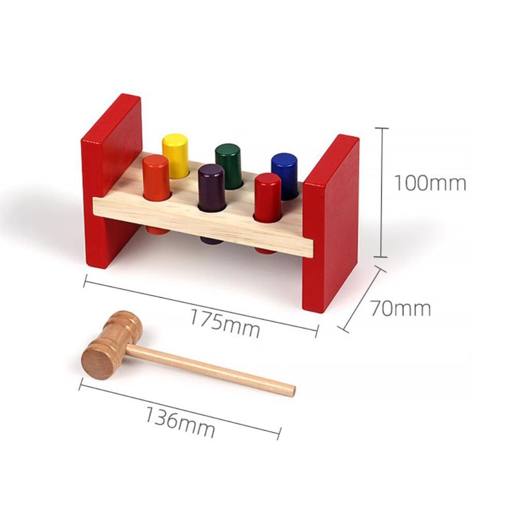 Wooden Strikes Intelligent Multicolor Hammer Piling Table