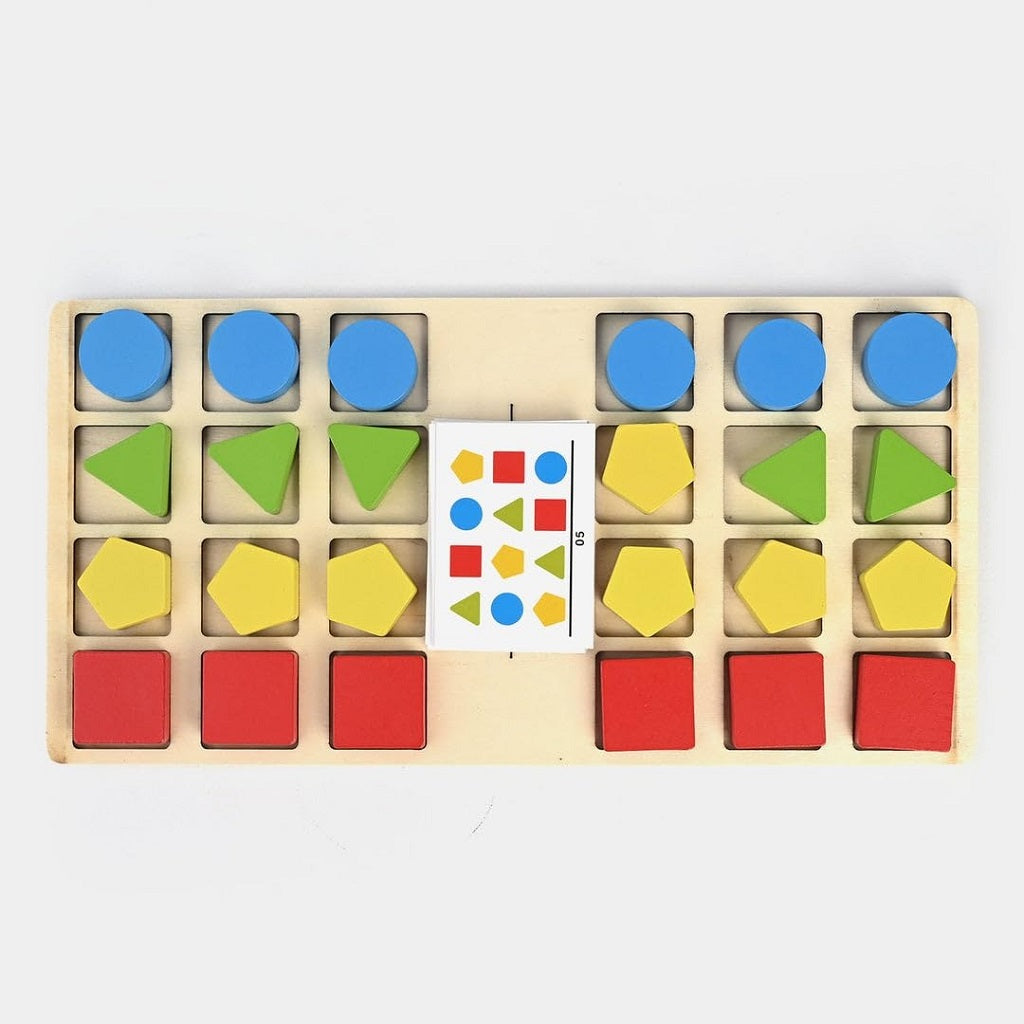 Wooden Shapes Four Color Battle 2 Players Challenging Game