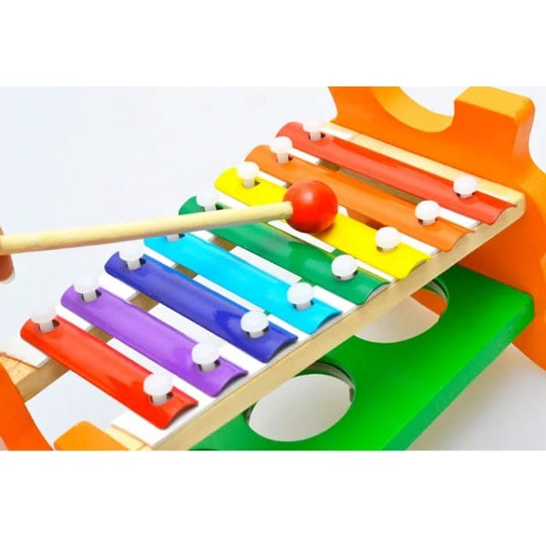 Wooden 2 IN 1 Tiger Theme Knocked The Ball With Xylophone