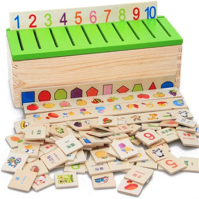 Wooden Mathematical Knowledge Objects Matching Early Educational Toy