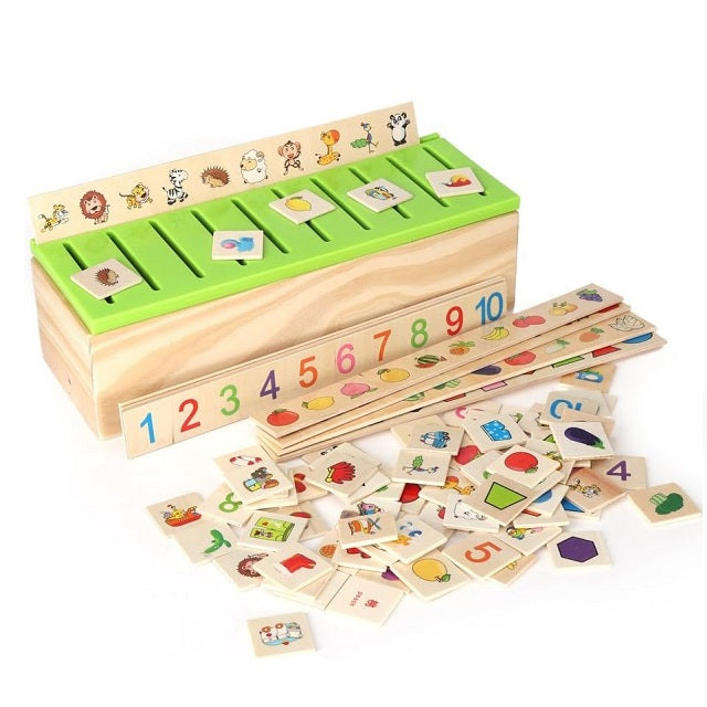 Wooden Mathematical Knowledge Objects Matching Early Educational Toy