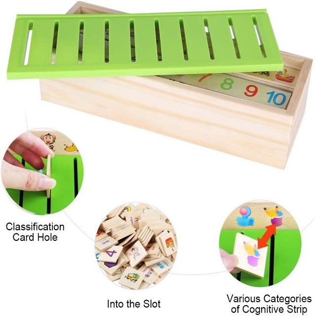 Wooden Mathematical Knowledge Objects Matching Early Educational Toy