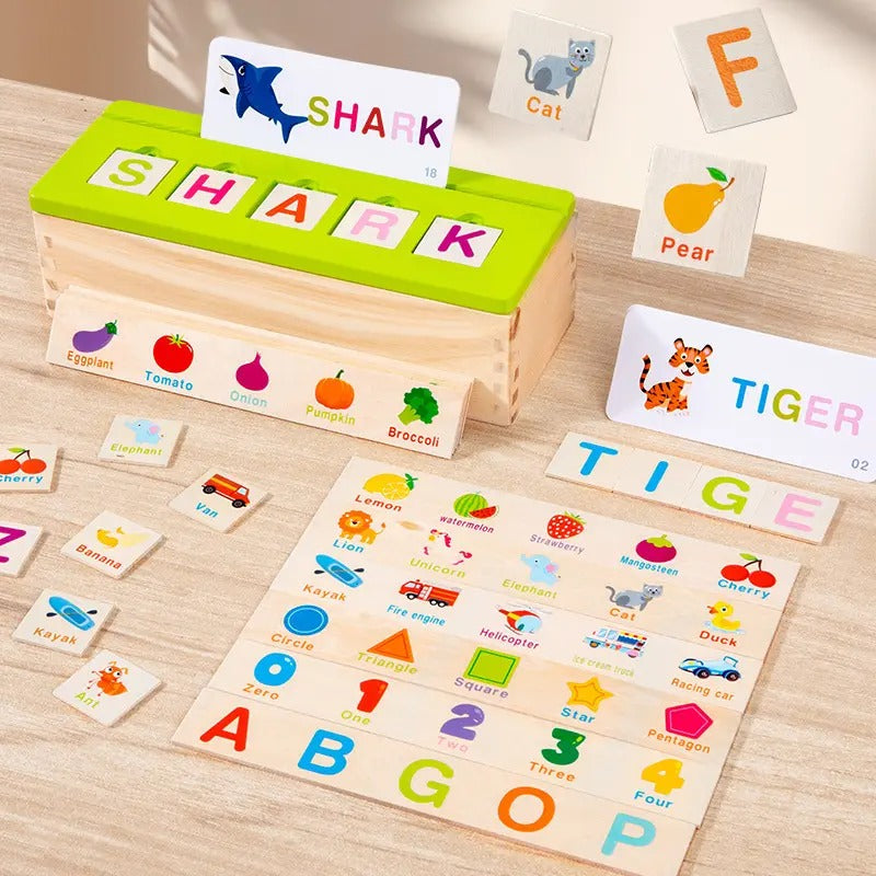 Wooden Knowledge Classification Objects Matching & Flash Cards Early Educational Toy