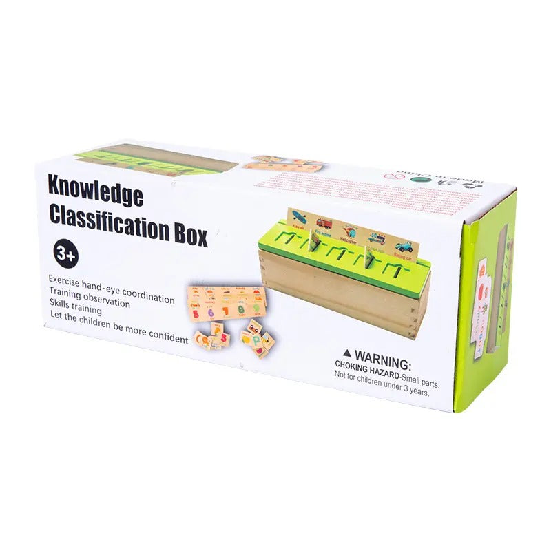 Wooden Knowledge Classification Objects Matching & Flash Cards Early Educational Toy