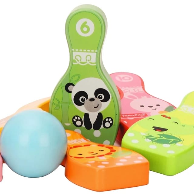 Wooden Animal Theme Bowling Game Indoor Creative Activity