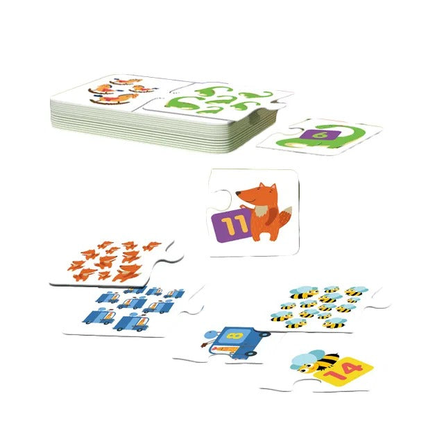 Match Game The Numbers 45 Pcs Puzzle Jigsaw Cards