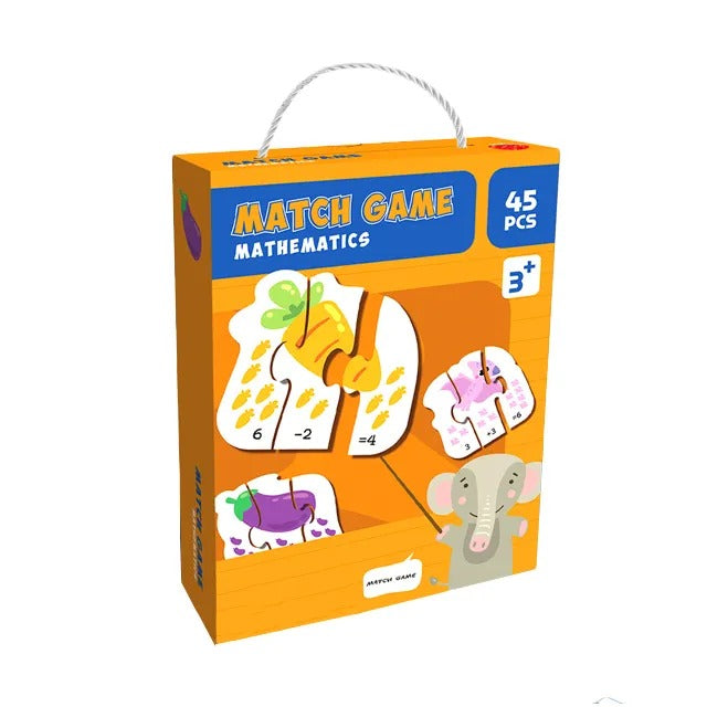 Match Game Mathematics 45 Pcs Early Educational Puzzle Jigsaw Card