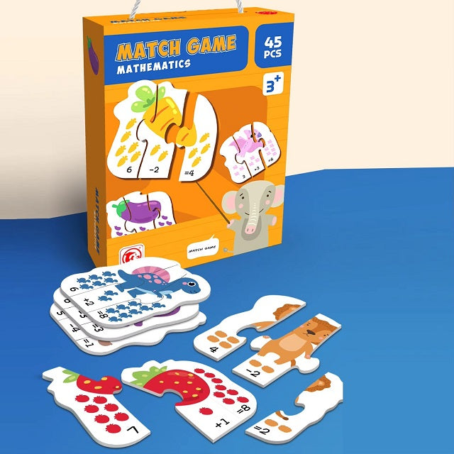 Match Game Mathematics 45 Pcs Early Educational Puzzle Jigsaw Card