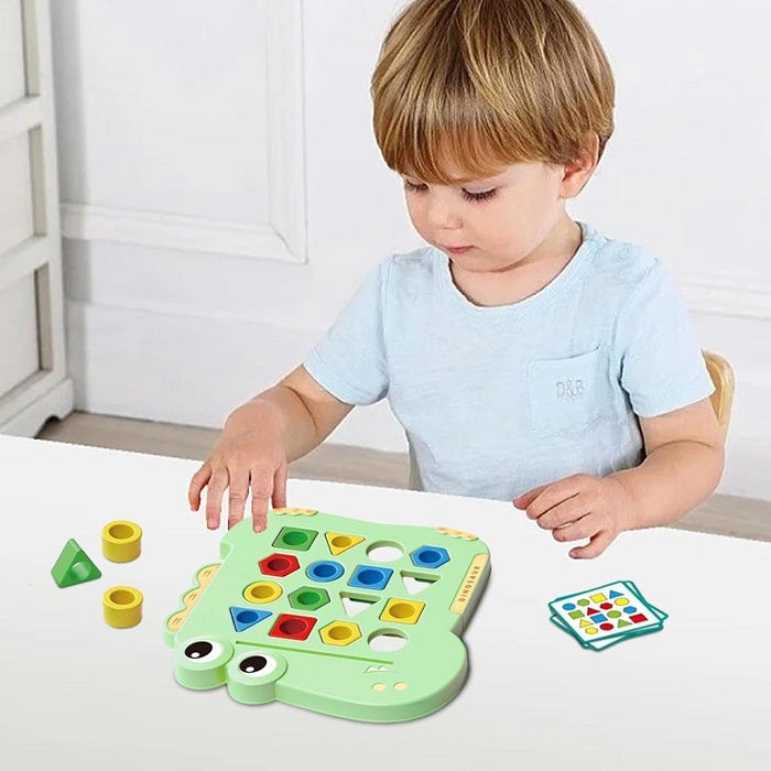 Multicolour Dinosaur Theme Shapes Maching Educational Game