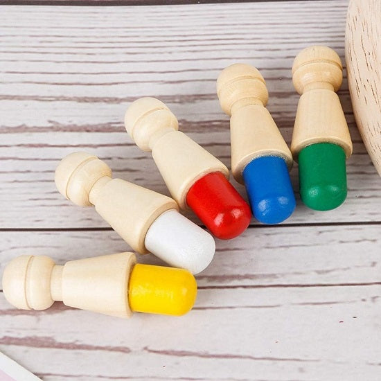 Wooden Memory Chess Stick With Dies Plate