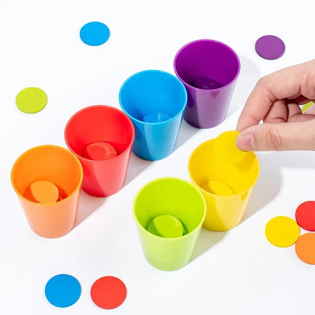 Multicolours Classification Stacking Cups Challenging Game