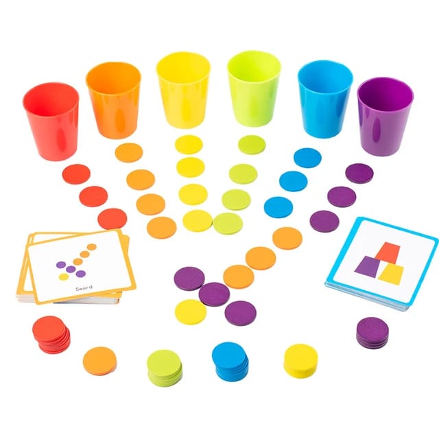 Multicolours Classification Stacking Cups Challenging Game