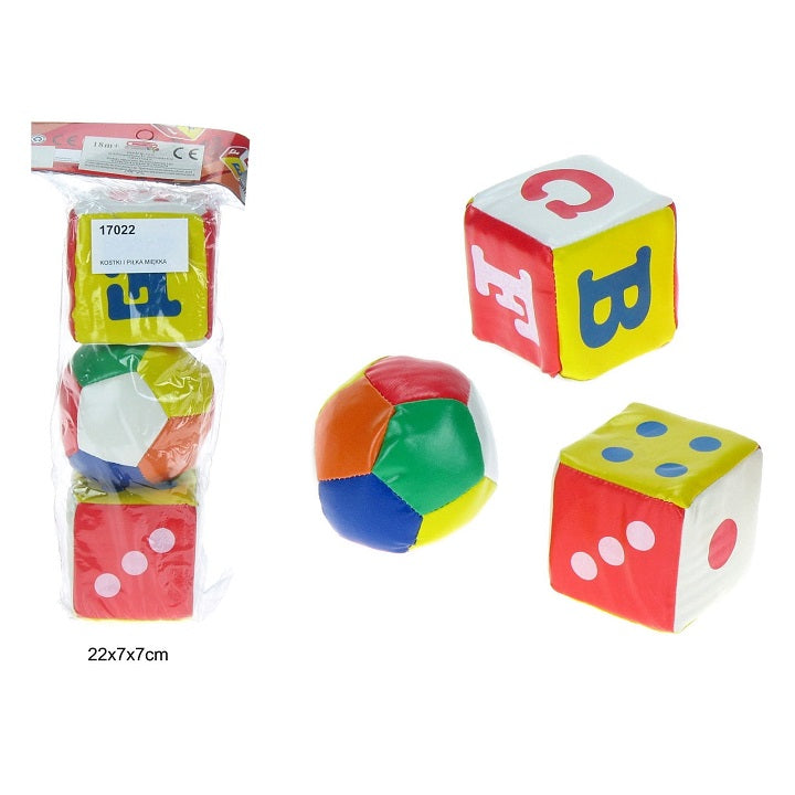 Multicolour Plush Ball & Numbers Dies & Alphabets Dies