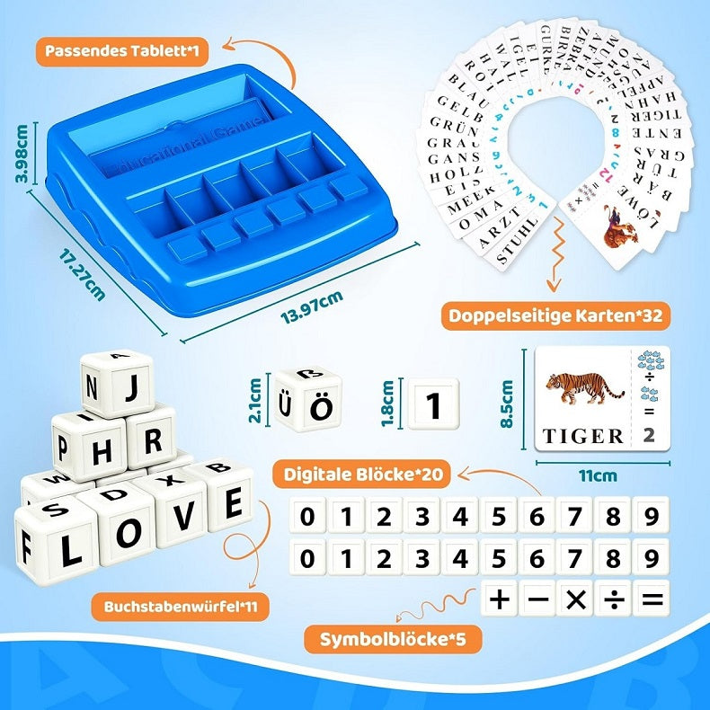 2 in 1 English Word & Maths Learning With Flash Cards