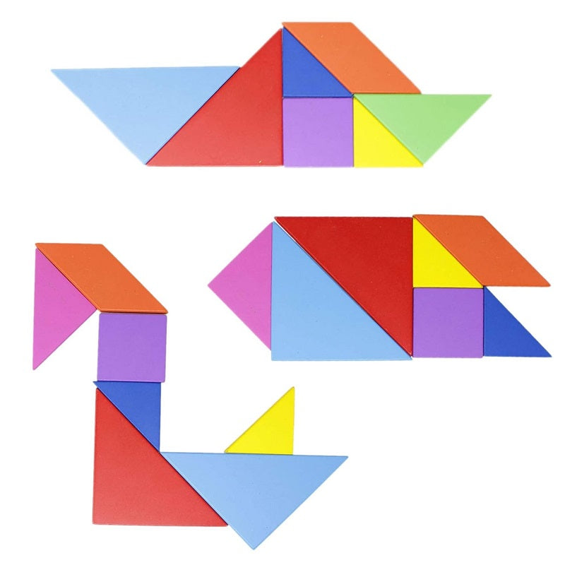 Wooden Geometrical Tangram Puzzle Creative Pattern Set