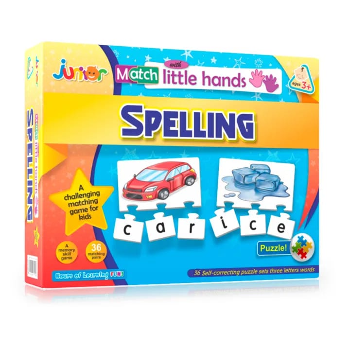 Match With Little Hands Learning Activity Spelling Puzzle