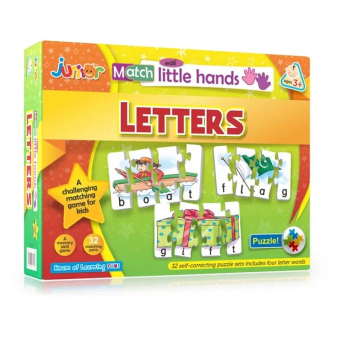 Match With Little Hands Learning Activity Letters Puzzle