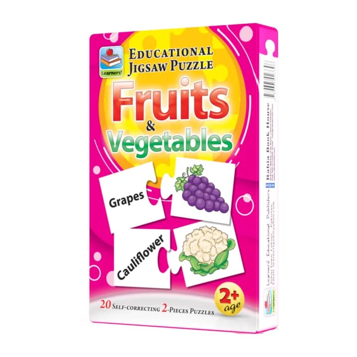 Match It Fruits & Vegetables Learning Activity Educational Puzzle