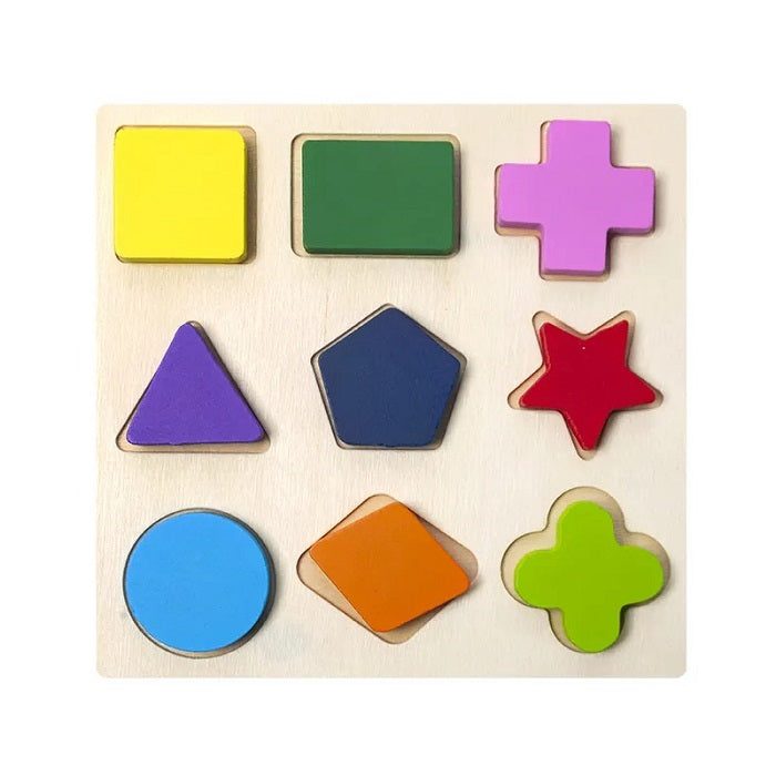 Wooden Multicolour Shape Matching Puzzle Sorting Board