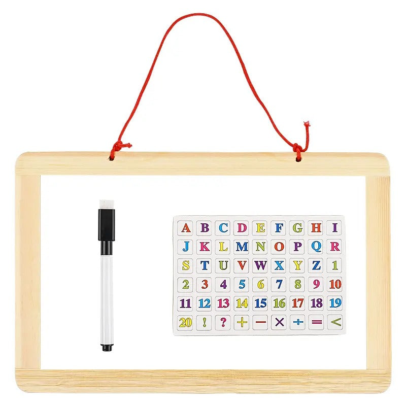 Wooden Double Sided White & Black Writing & Drawing Board